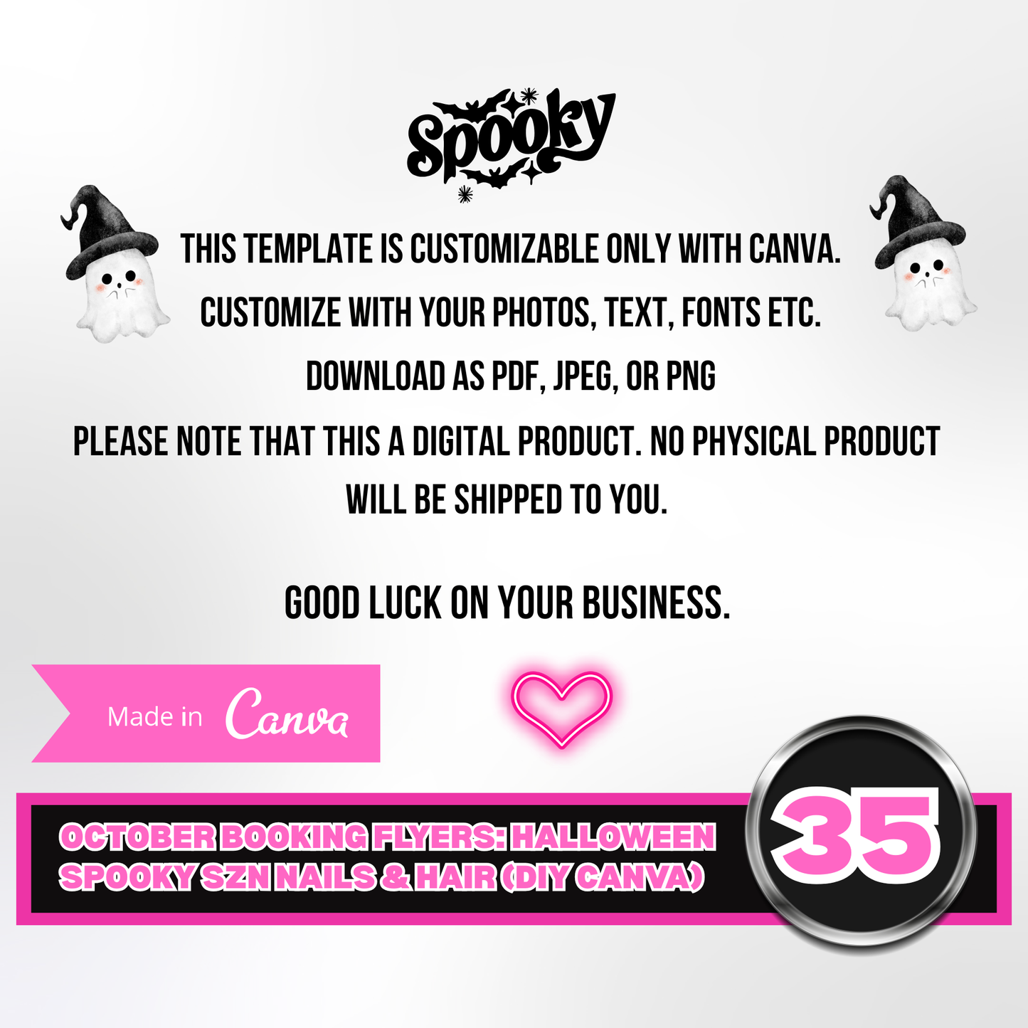 October Booking Flyer – Editable Canva Template 001