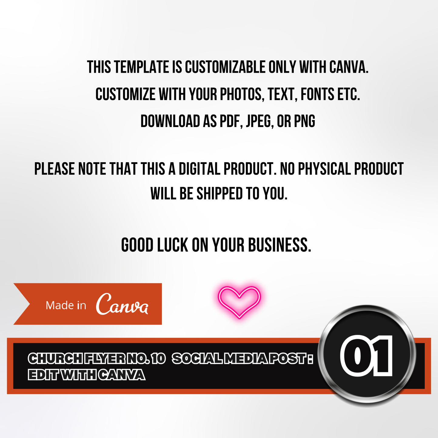 Church SocialMedia Post No. 10 – Editable Canva Template