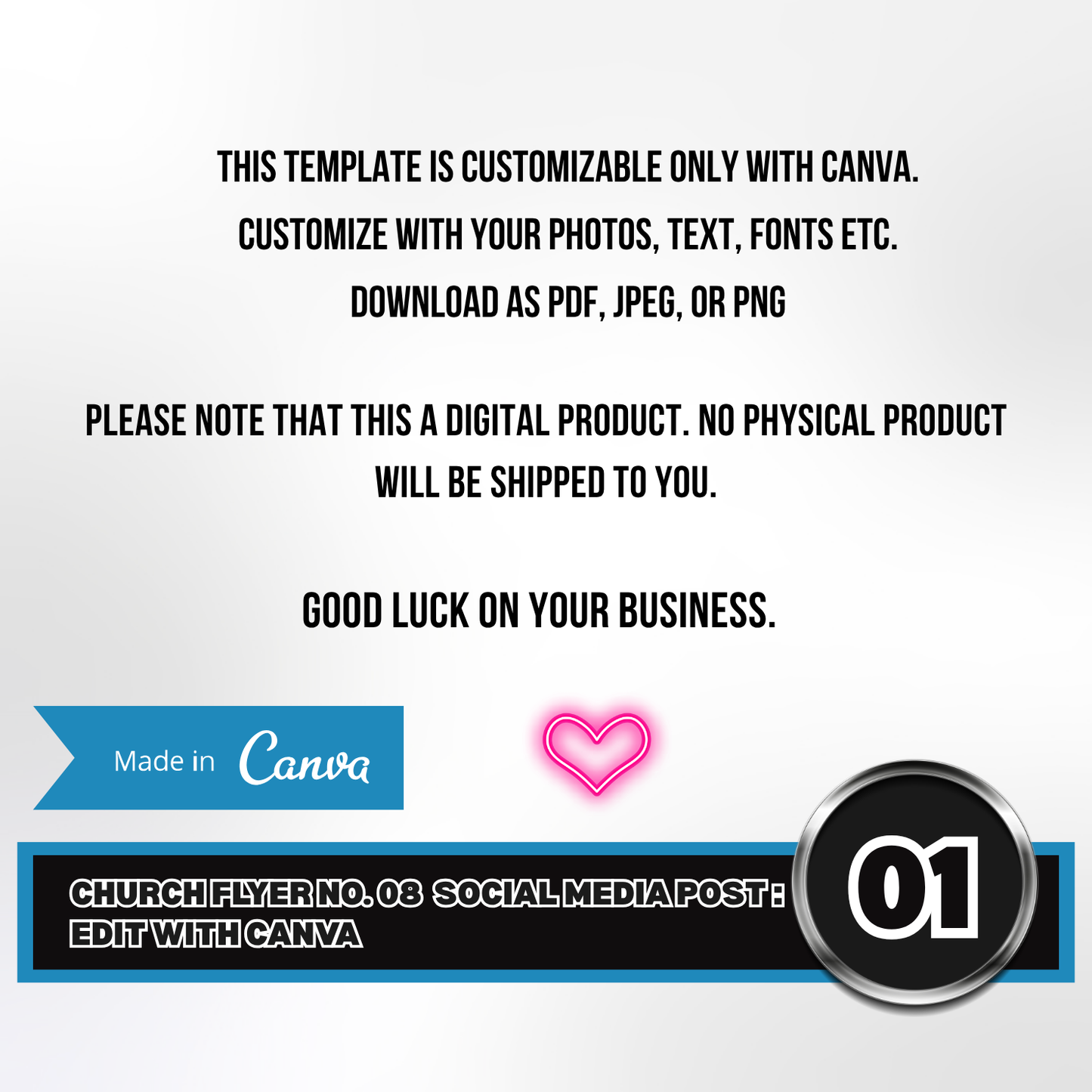 Church Social Media Post No. 08 – Editable Canva Template