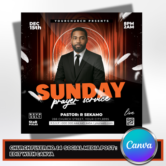 Church Social Media Post No. 14 – Editable Canva Template