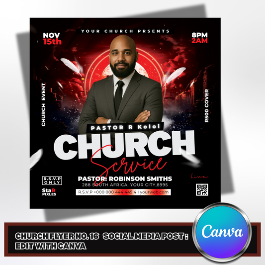 Church Social Media Post No. 16 – Editable Canva Template