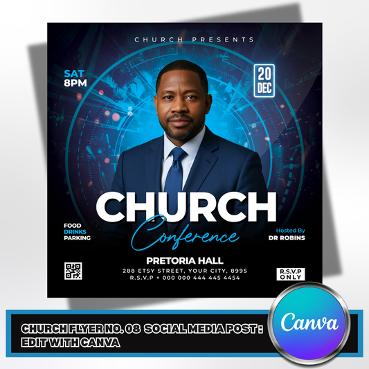 Church Social Media Post No. 08 – Editable Canva Template