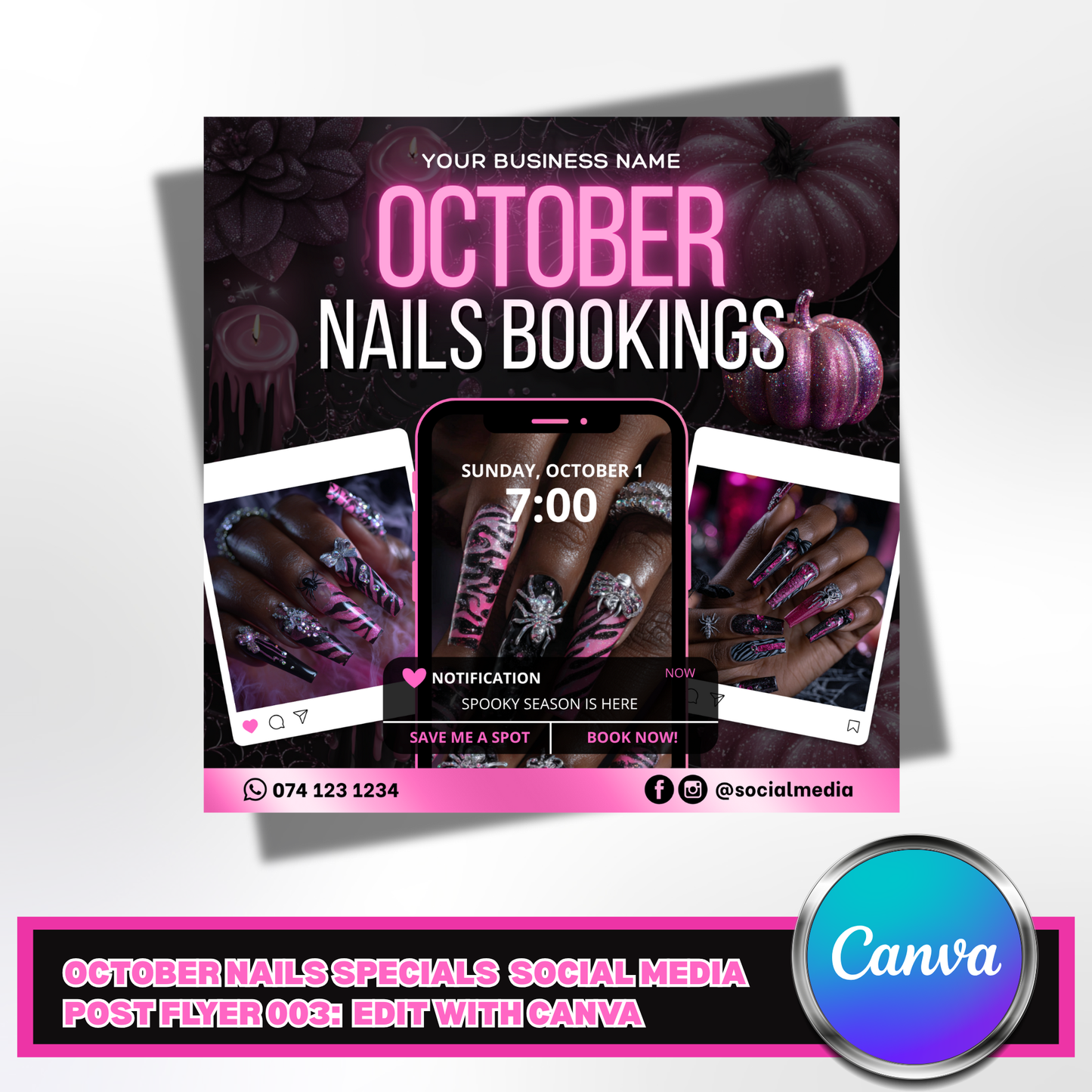 🎃 October Nail Specials & Halloween Flyer Template  003