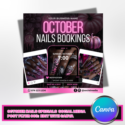 🎃 October Nail Specials & Halloween Flyer Template  003