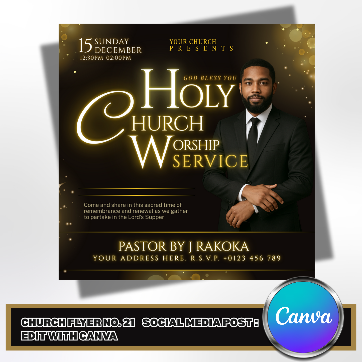 Church Social Media Post No. 21 – Editable Canva Template