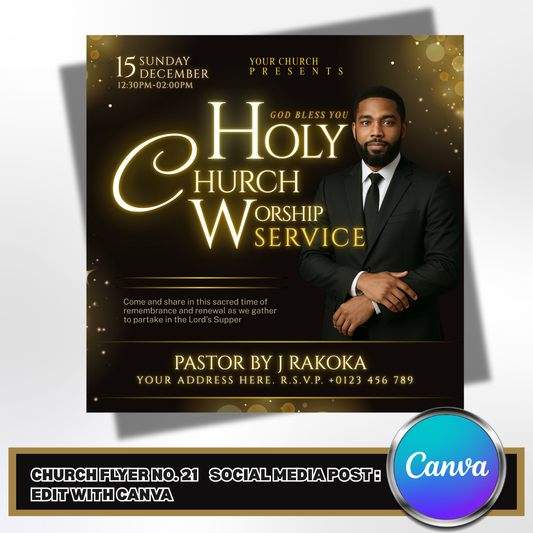 Church Social Media Post No. 21 – Editable Canva Template