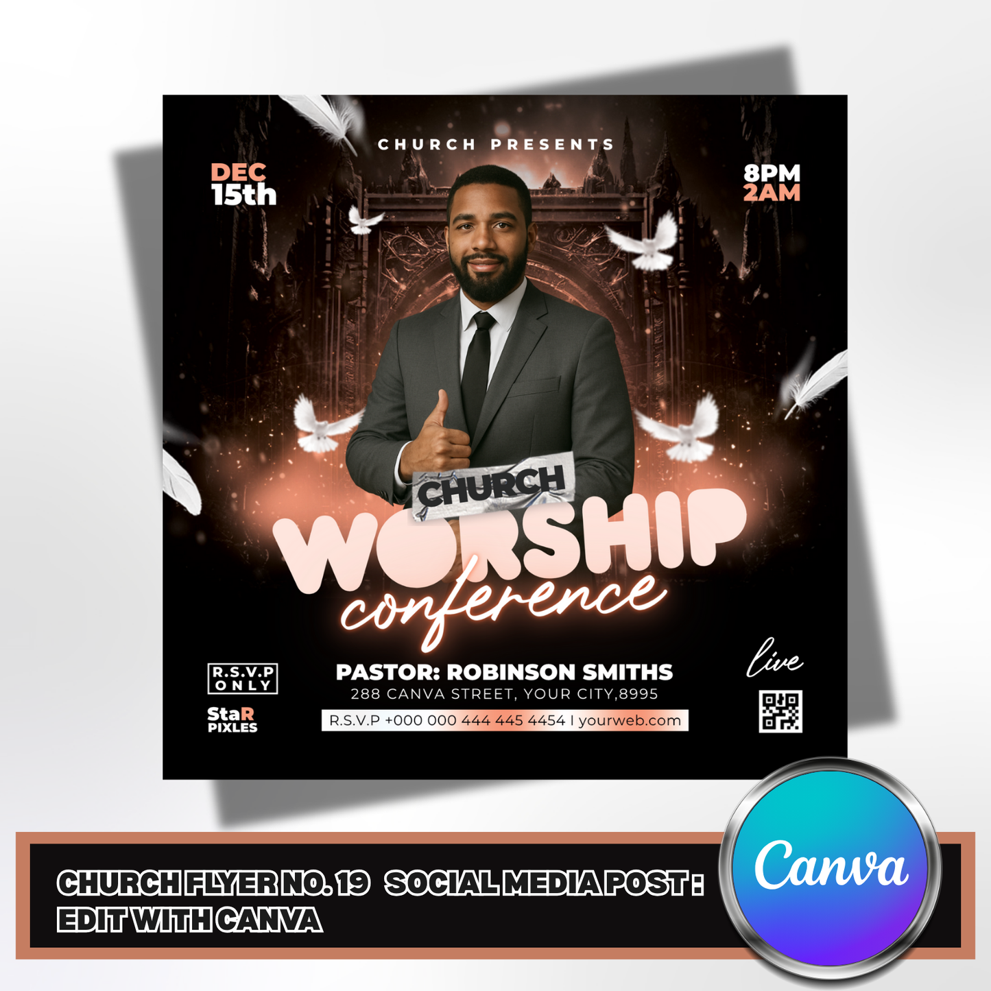 Church Social Media Post No. 19 – Editable Canva Template