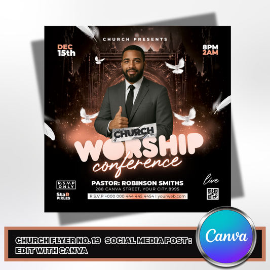 Church Social Media Post No. 19 – Editable Canva Template