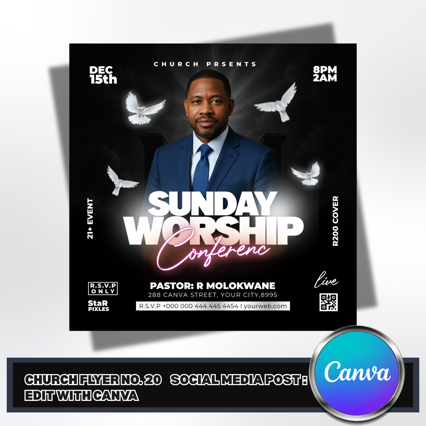 Church Social Media Post No. 20 – Editable Canva Template