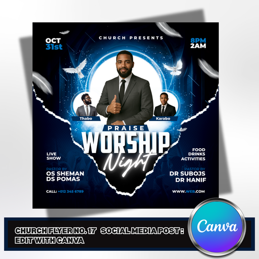 Church Social Media Post No. 17 – Editable Canva Template
