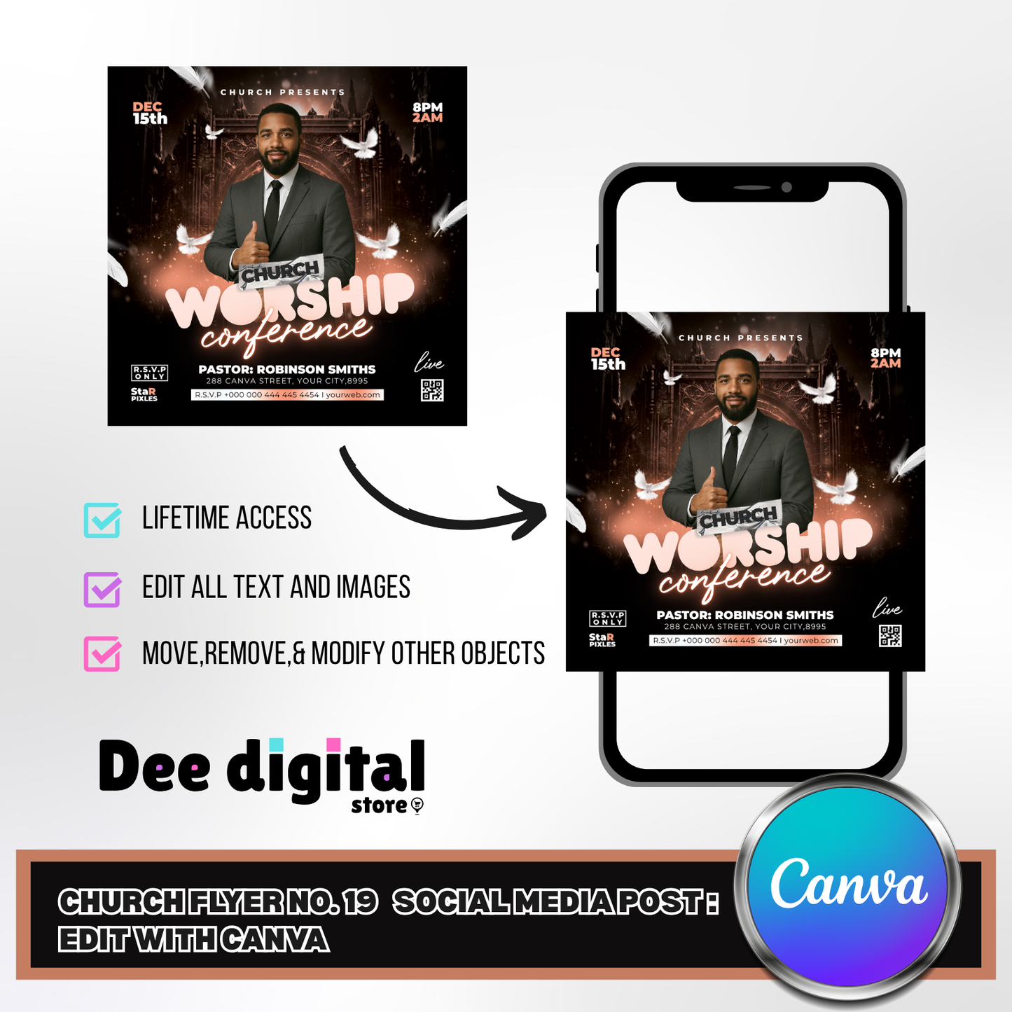 Church Social Media Post No. 19 – Editable Canva Template