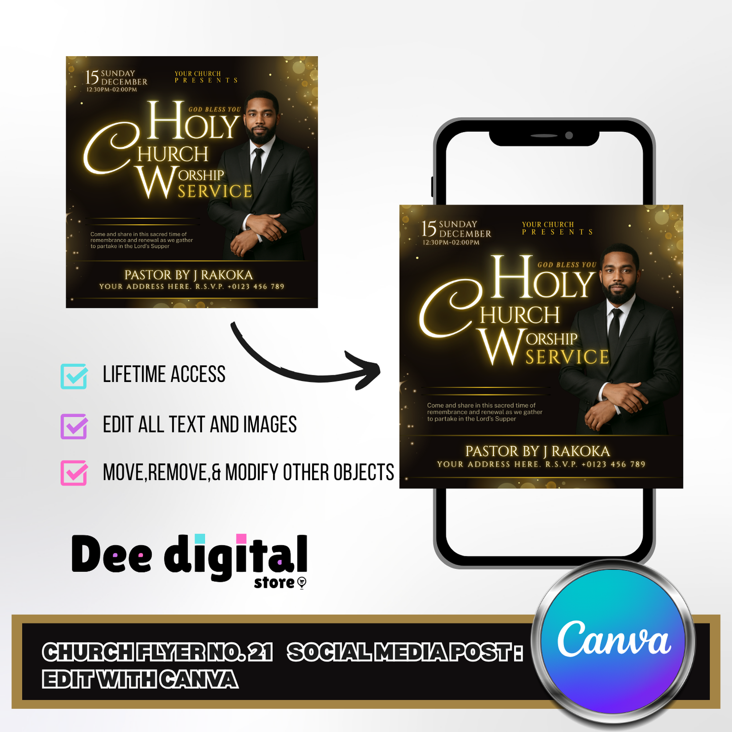 Church Social Media Post No. 21 – Editable Canva Template