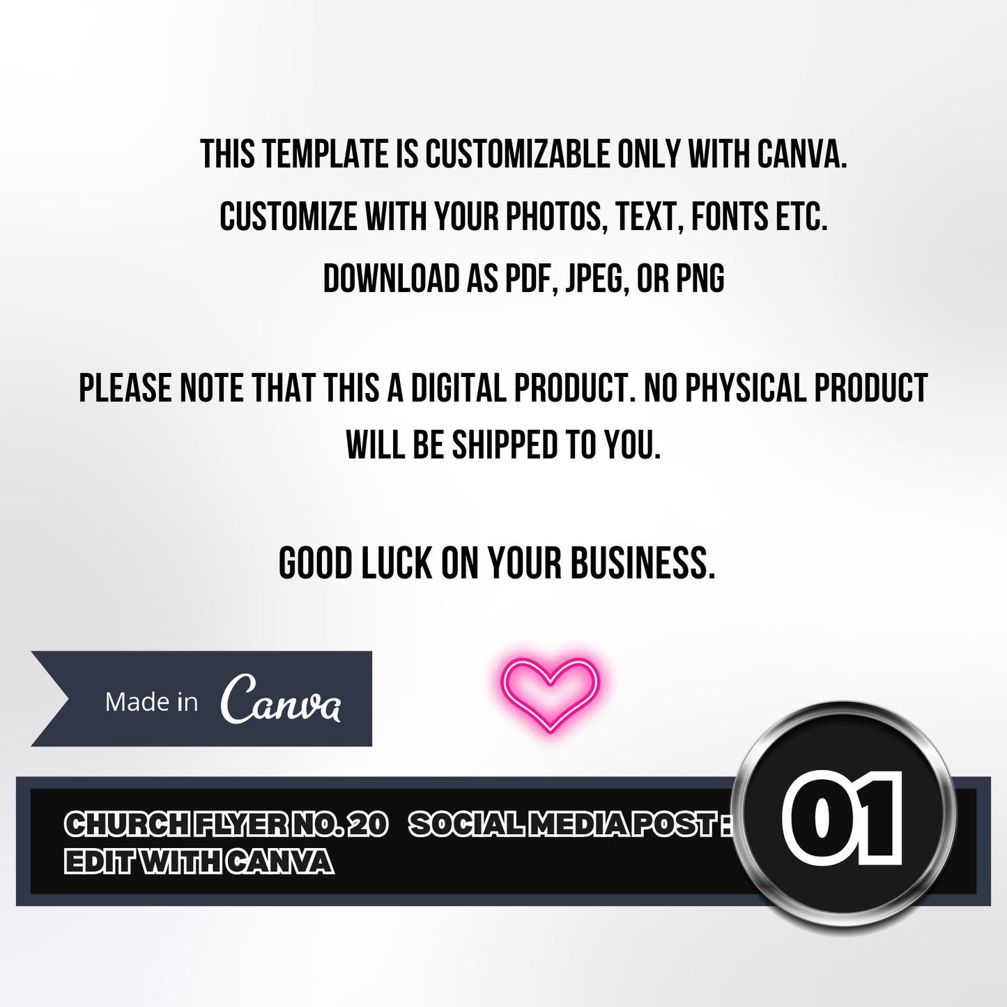Church Social Media Post No. 20 – Editable Canva Template