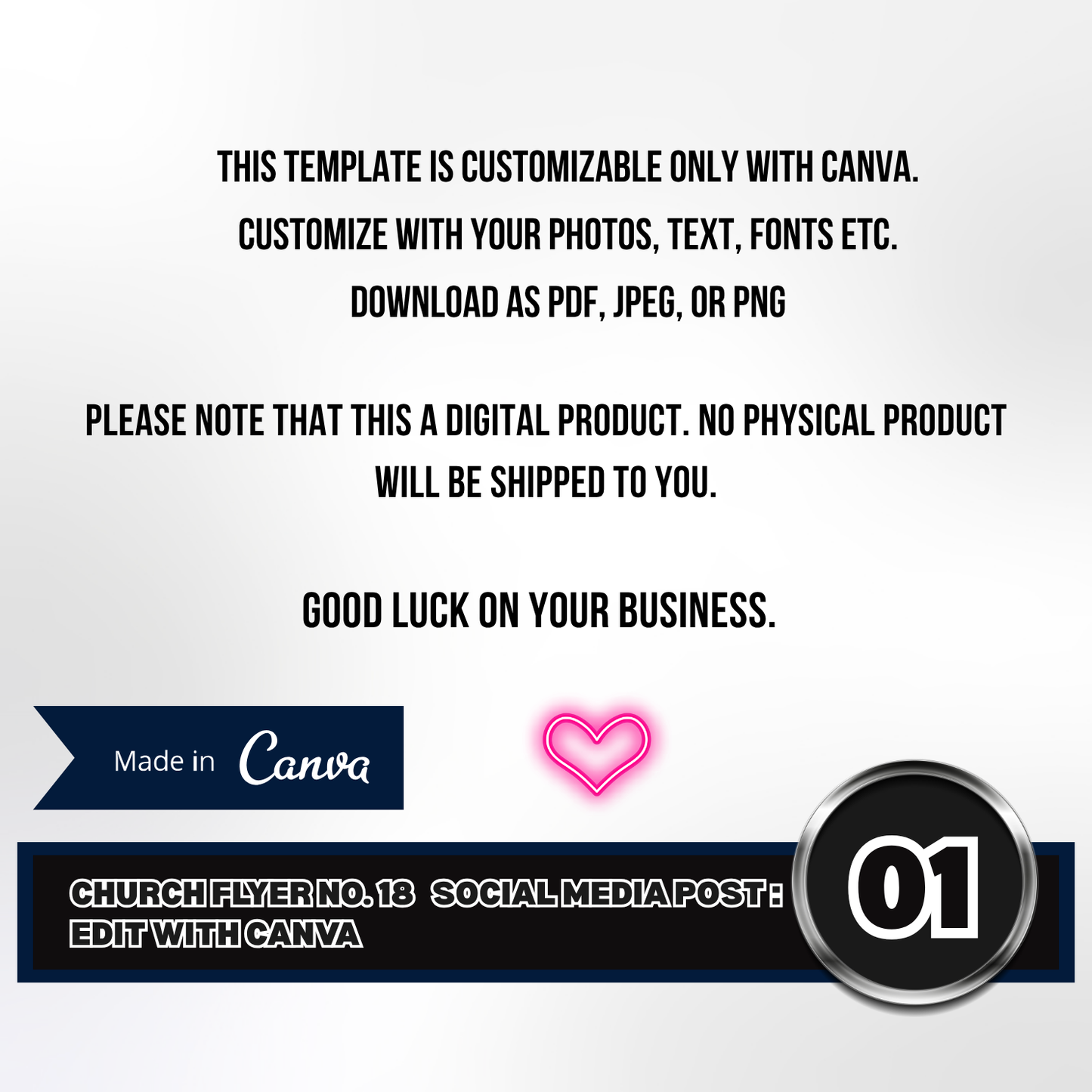 Church Social Media Post No. 18 – Editable Canva Template